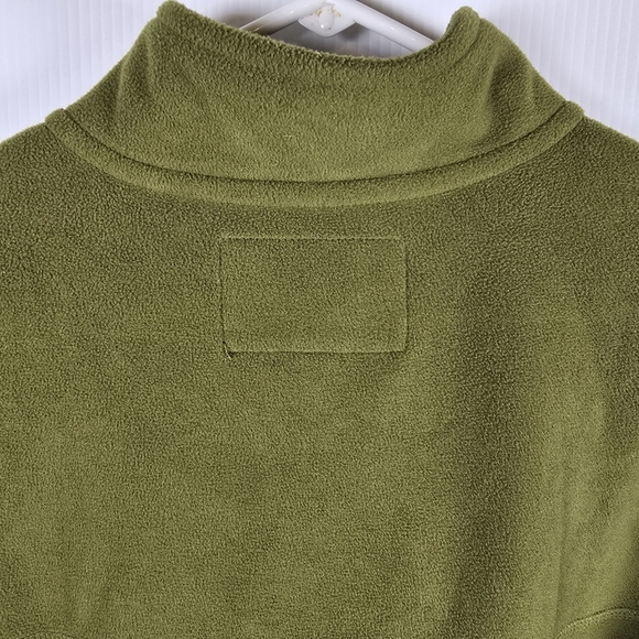 Lands' End Unisex AppleGreen LongSleeve Quarter-Zip Fleece Pullover Size M 38-40 - Picture 6 of 11